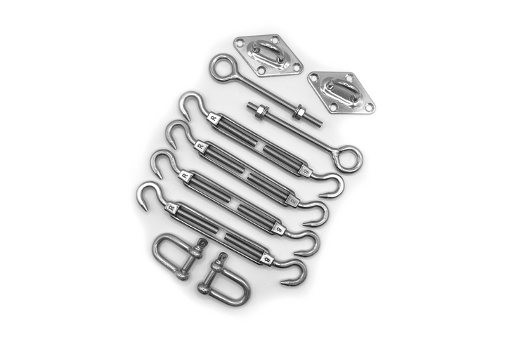 Shade Matters Hardware Square Stainless Steel Mounting Kit - Package B