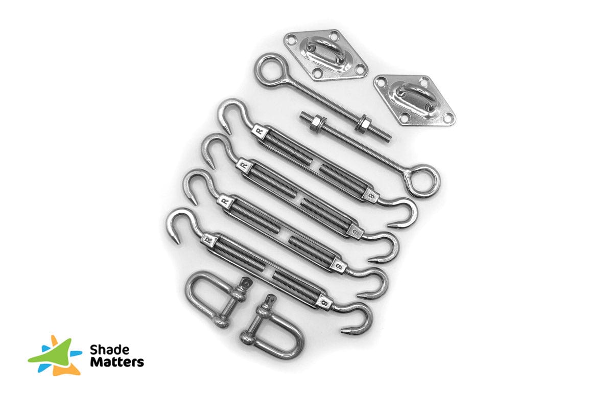 Square Stainless Steel Mounting Kit Package B