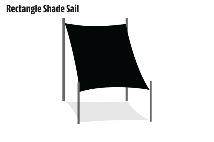 shadematters.com.au Home & Garden Black Rectangle Shade Sail
