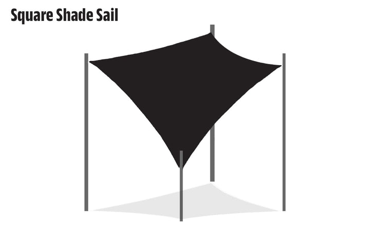 shadematters.com.au Home & Garden Black Square Shade Sail