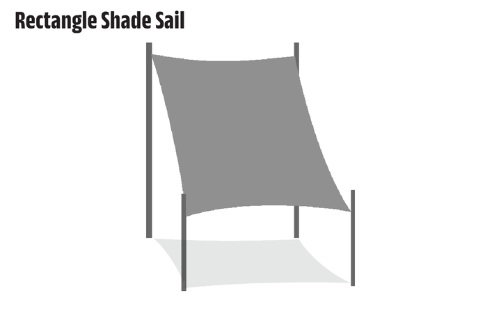 shadematters.com.au Home & Garden Grey Rectangle Waterproof Shade Sail