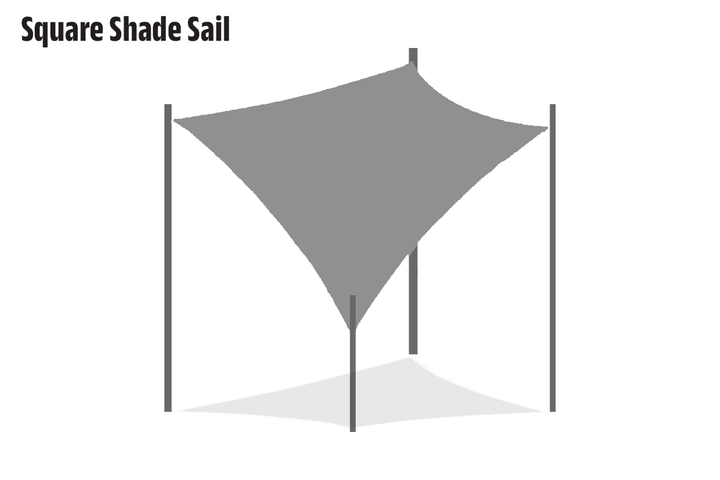 shadematters.com.au Home & Garden Grey Square Shade Sail