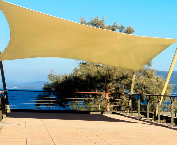 shadematters.com.au Home & Garden Square Waterproof Shade Sail (Sand)